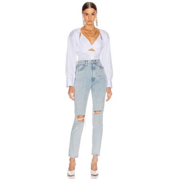 SLVRLAKE Beatnik High Rise Jeans - Time Worn Size 25 - Picture 1 of 13